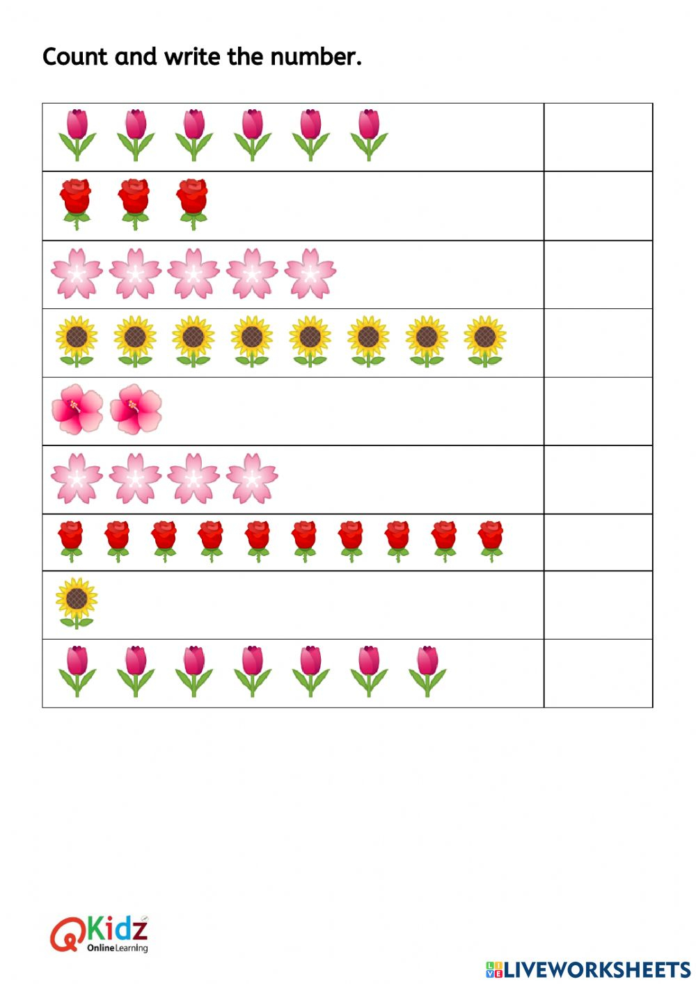 Count And Write The Number Worksheet