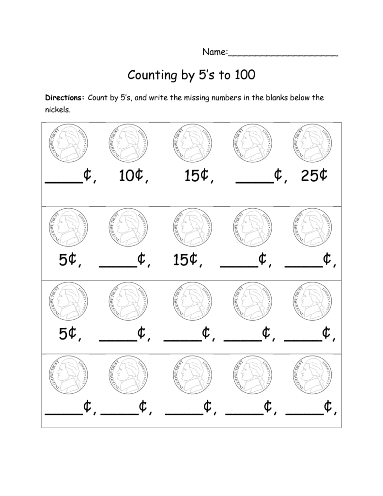 Count By 5s Worksheets Printable Activity Shelter