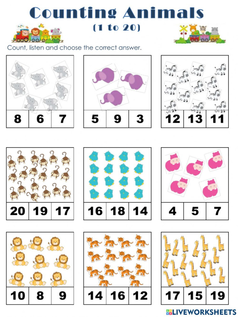 Counting 1 20 Worksheet