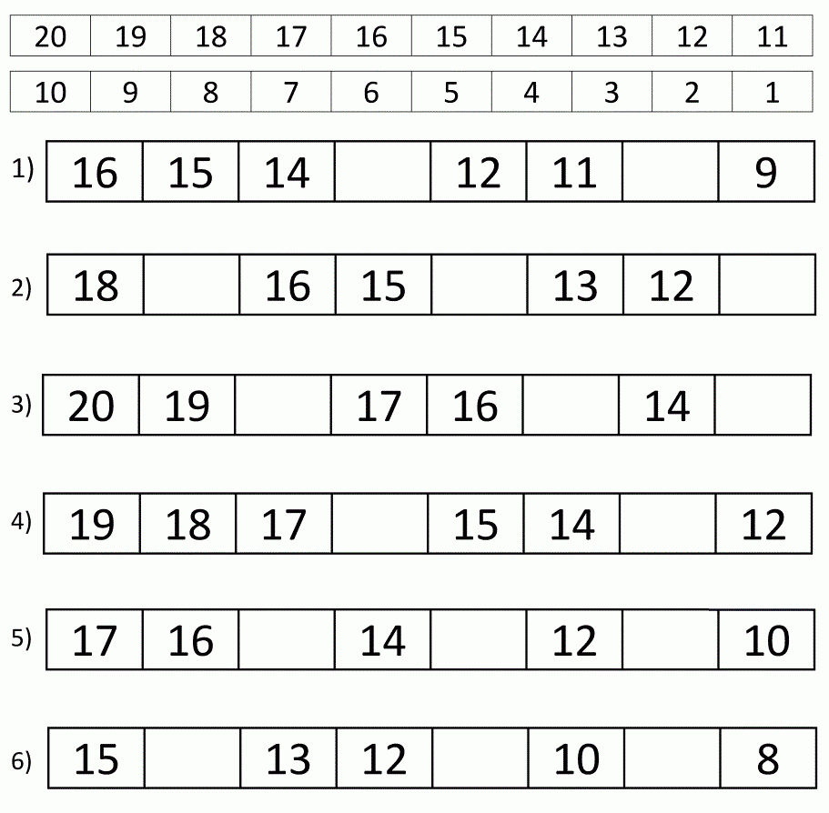 Counting Backwards From 20 Worksheets Counting Backwards 1st Grade