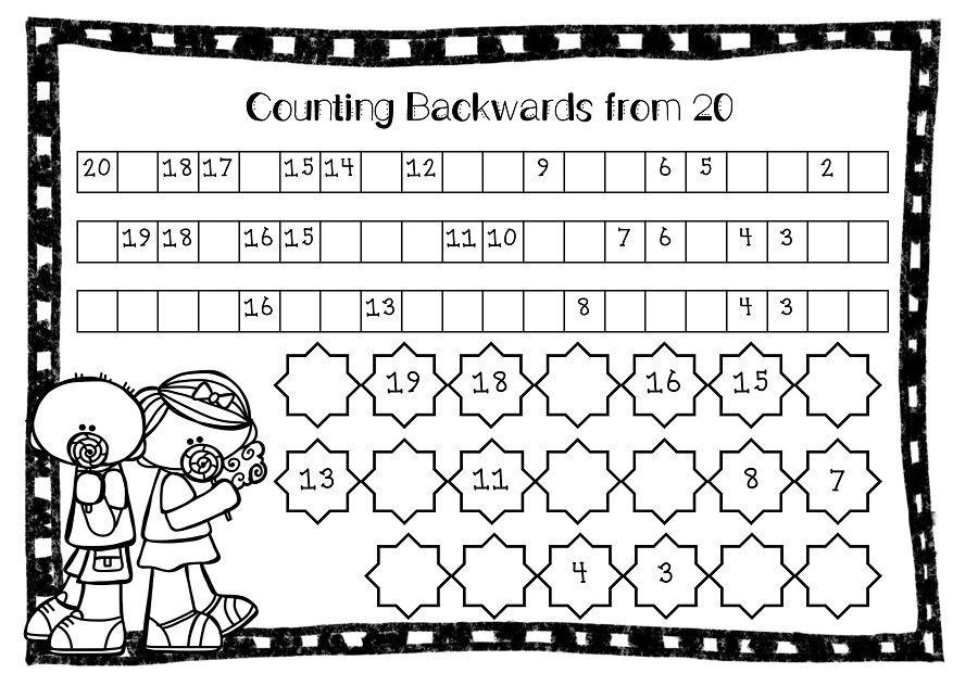 Counting Forwards And Backwards To 20 Freebie Free Math Lessons