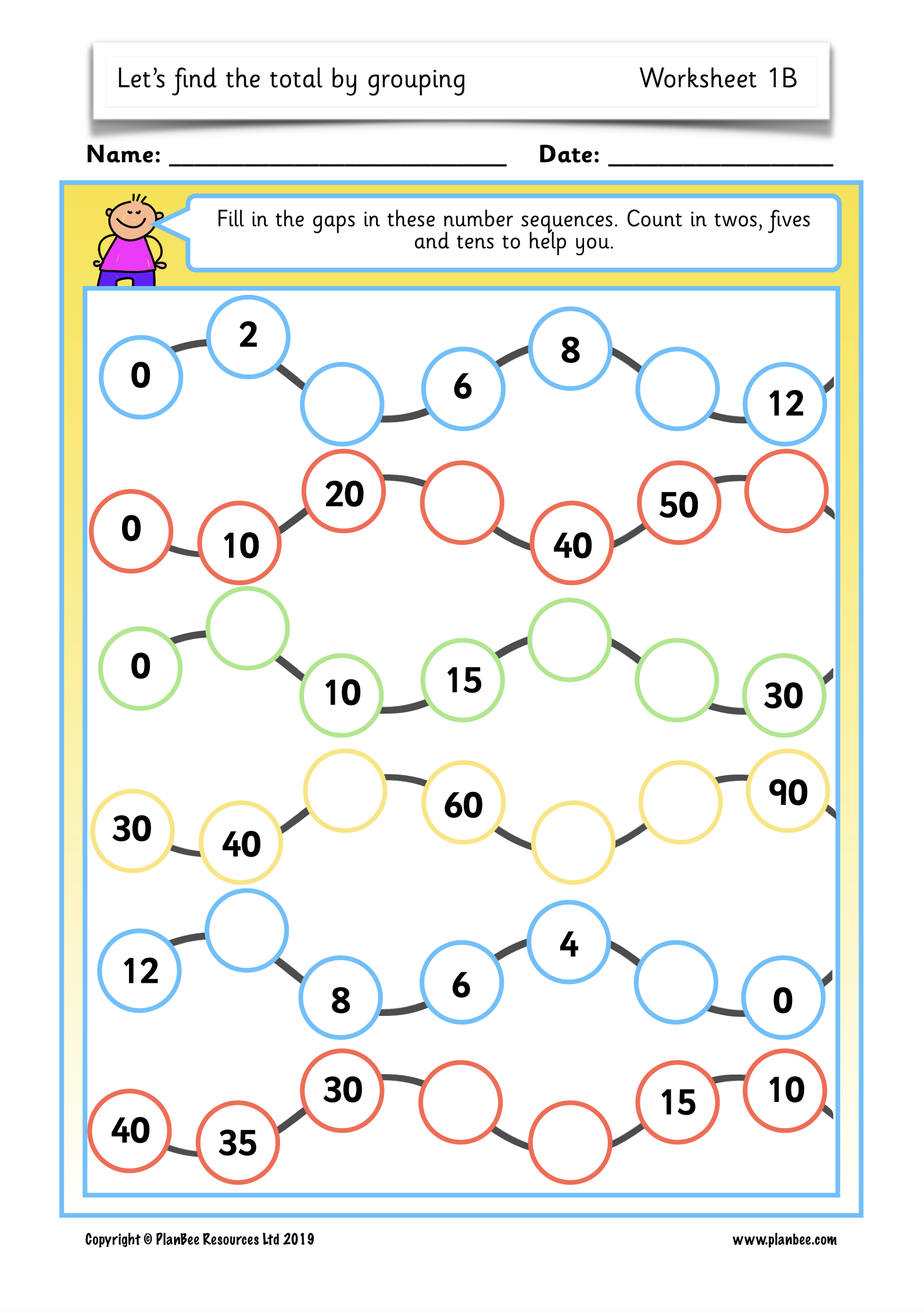 Counting In 2s 5s And 10s Worksheet Educational Math Activities 