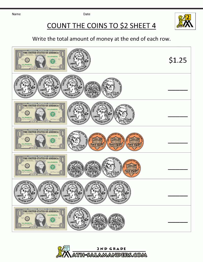 Counting Money Worksheets For 3rd Grade Thekidsworksheet