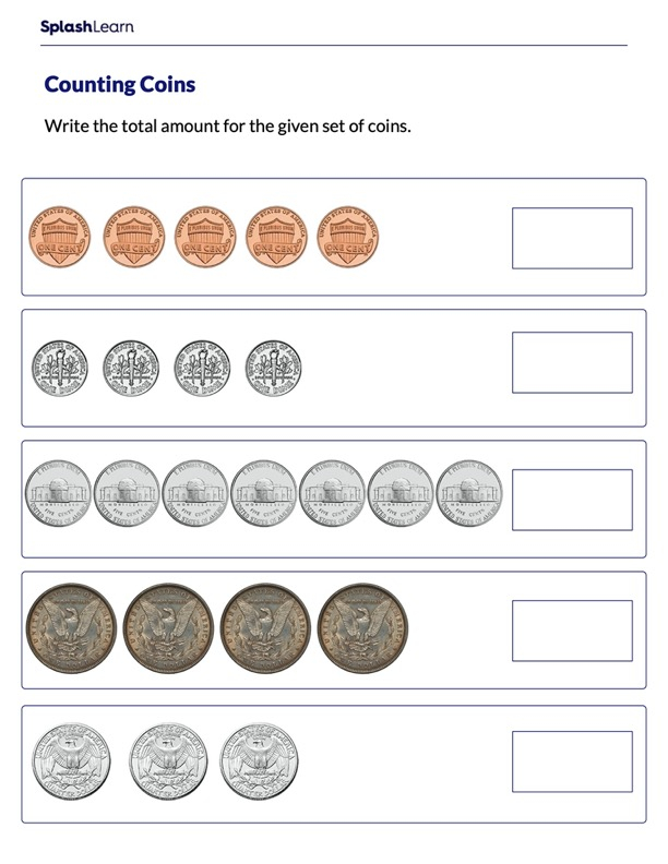 Counting Money Worksheets For 3rd Graders Online SplashLearn