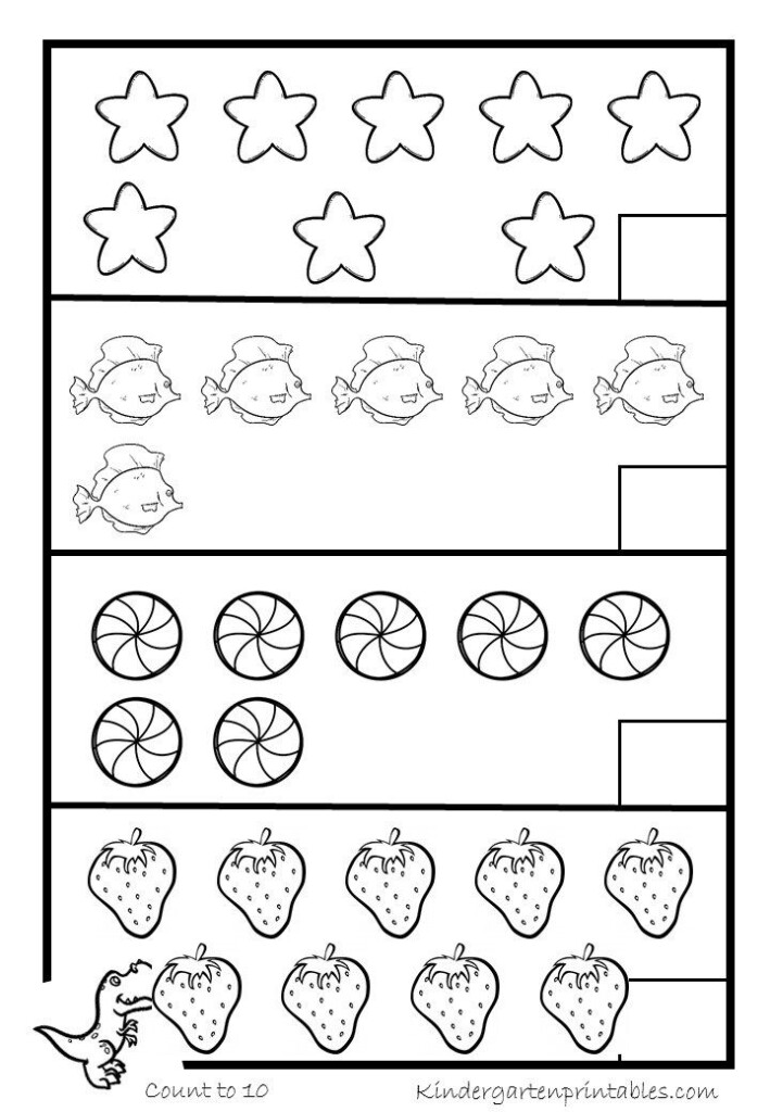Counting Objects 1 10 Worksheets For Kindergarten Askworksheet