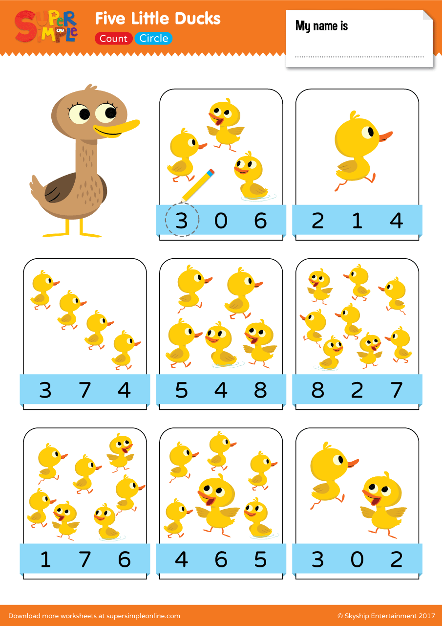 Five Little Ducks Count Circle Super Simple Super Simple Songs