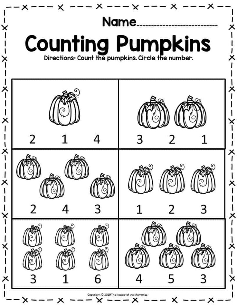 Free Printable Pumpkin Worksheets For Preschoolers Kindergartners