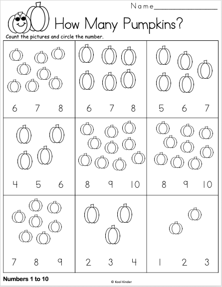Free Pumpkin Math Worksheet For Kindergarten Made By Teachers