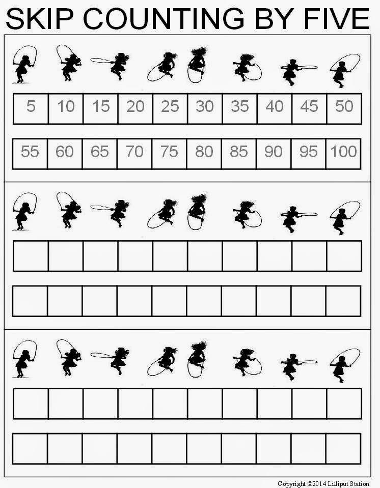 Lilliput Station Skip Counting Worksheets For 2 s And 5 s freebie 