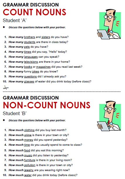 Mass And Count Nouns Worksheet For Grade 2 Easy Worksheet