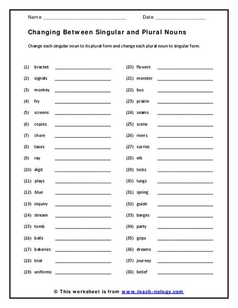 Nouns Interactive Worksheet For Grade 4 4th Grade Grammar Unit 4