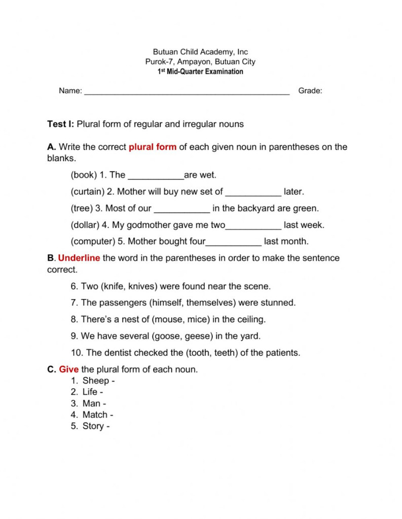 Quantifiers Of Mass And Count Nouns Worksheet