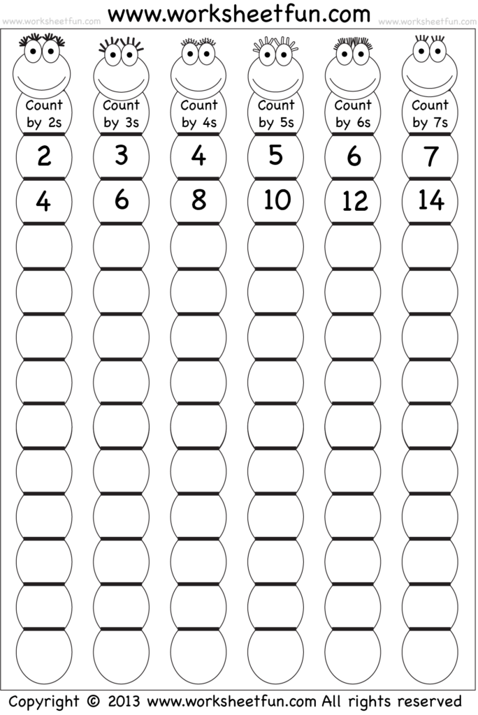 Skip Counting By 2 3 4 5 6 And 7 Worksheet FREE Printable 