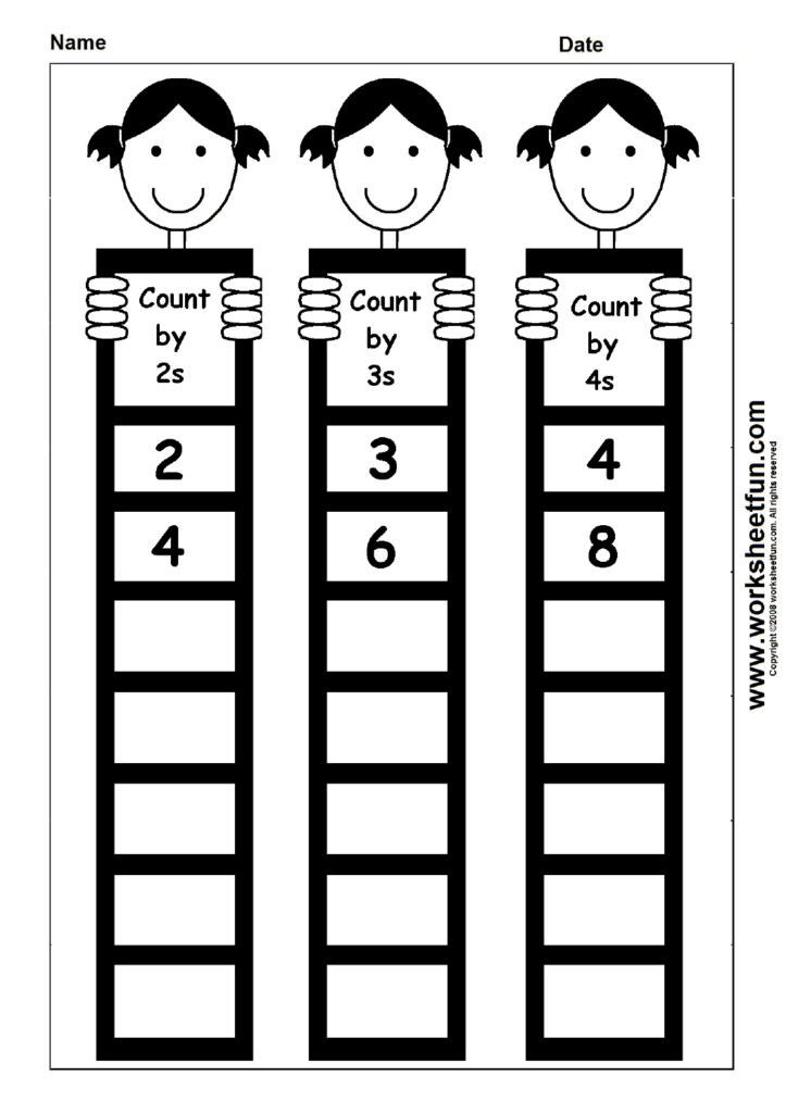 Skip Counting By 2 3 And 4 1 Worksheet First Grade Math Worksheets 