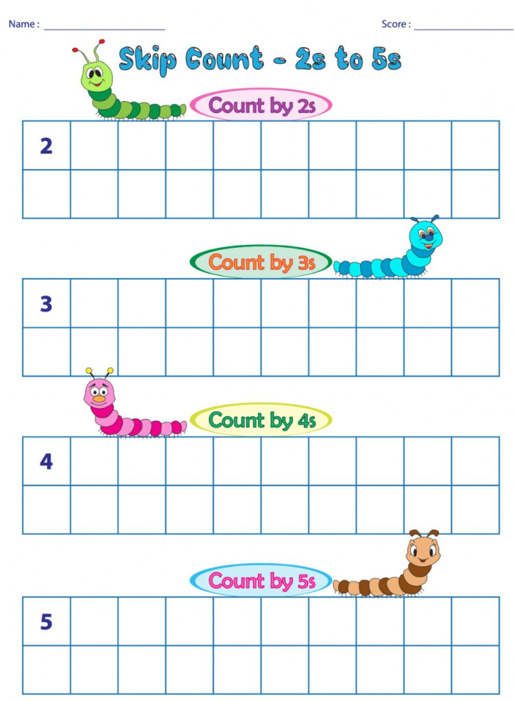 Skip Counting By 2 s 3 s 4 s 5 s Worksheet