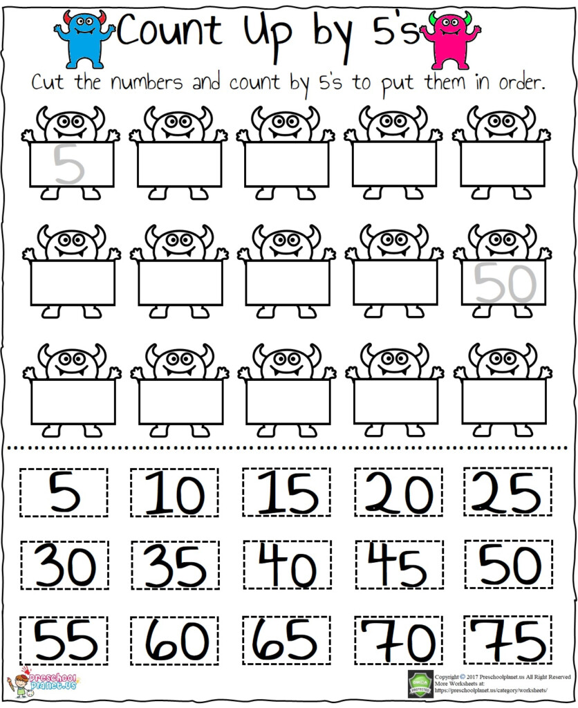 Skip Counting By 5 s Worksheet Pdf Preschoolplanet