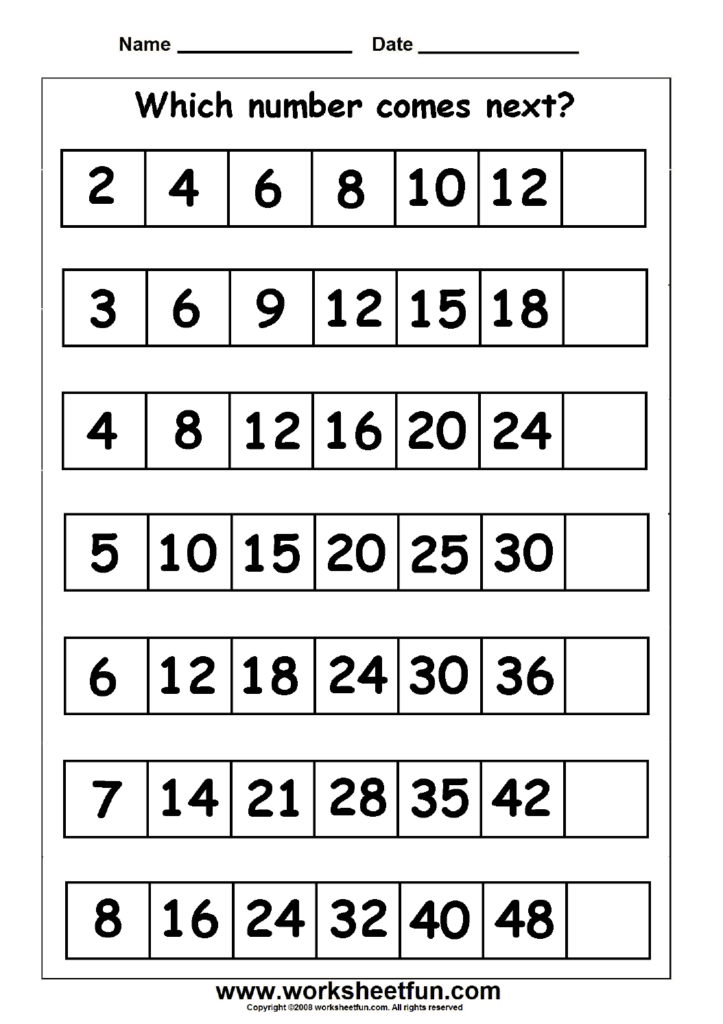 Skip Counting Missing Numbers 9 Worksheets FREE Printable 