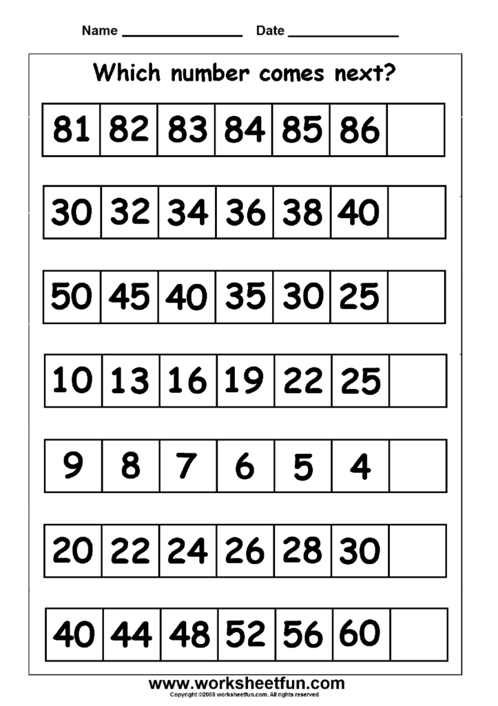 Skip Counting Missing Numbers 9 Worksheets FREE Printable 