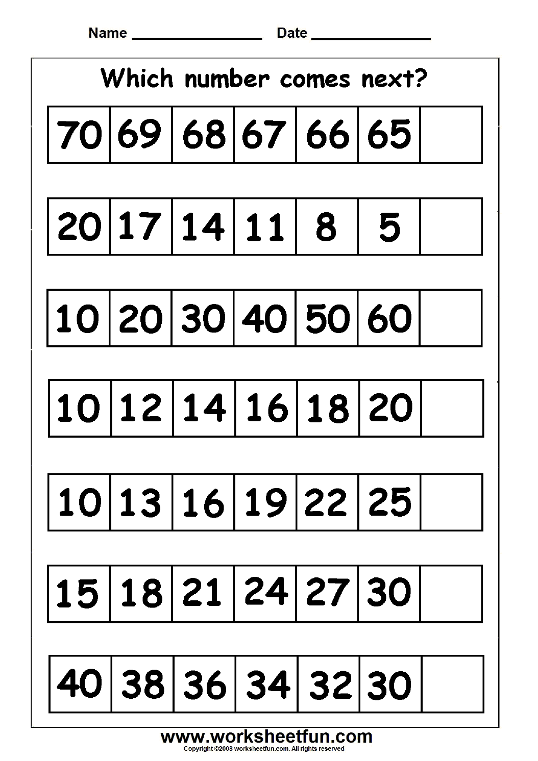 Skip Counting Missing Numbers 9 Worksheets FREE Printable