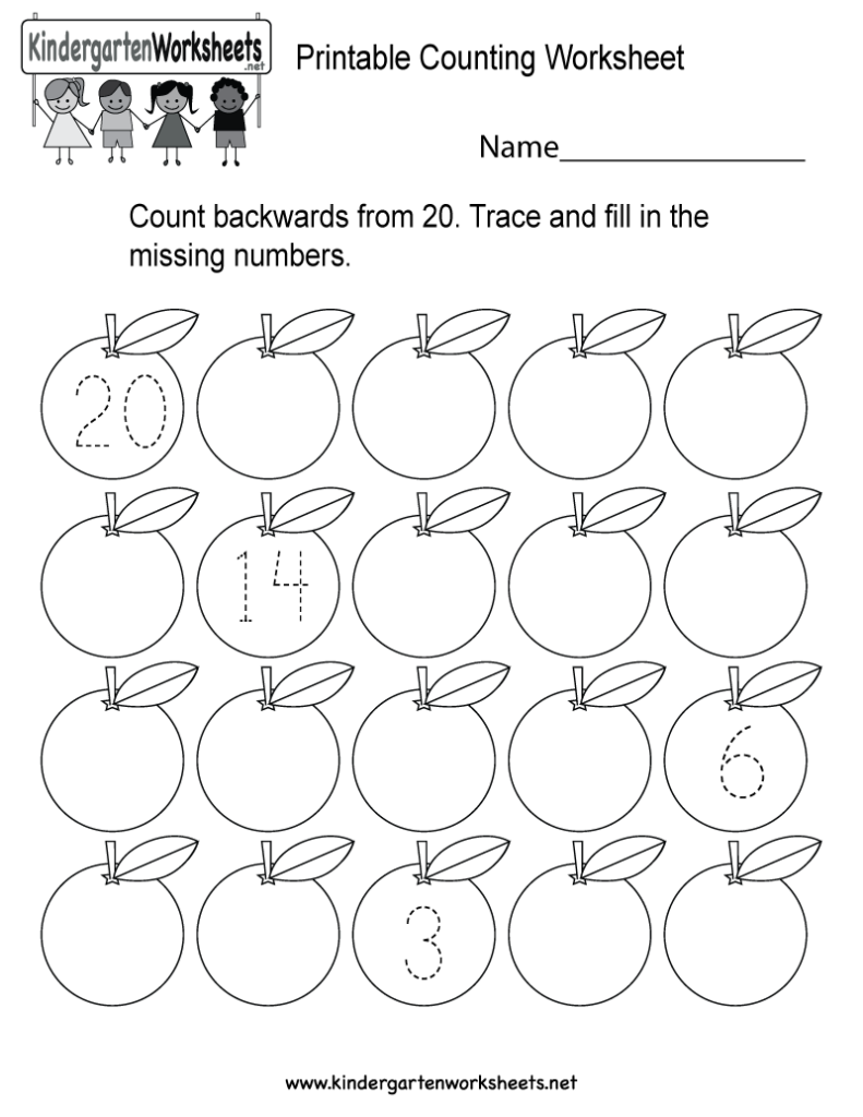 This Is A Backward Counting Worksheet For Kindergarteners Kids Can 