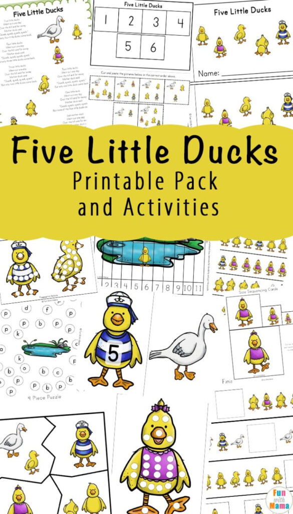 Your Kids Will Love This Five Little Ducks Counting Printable Set