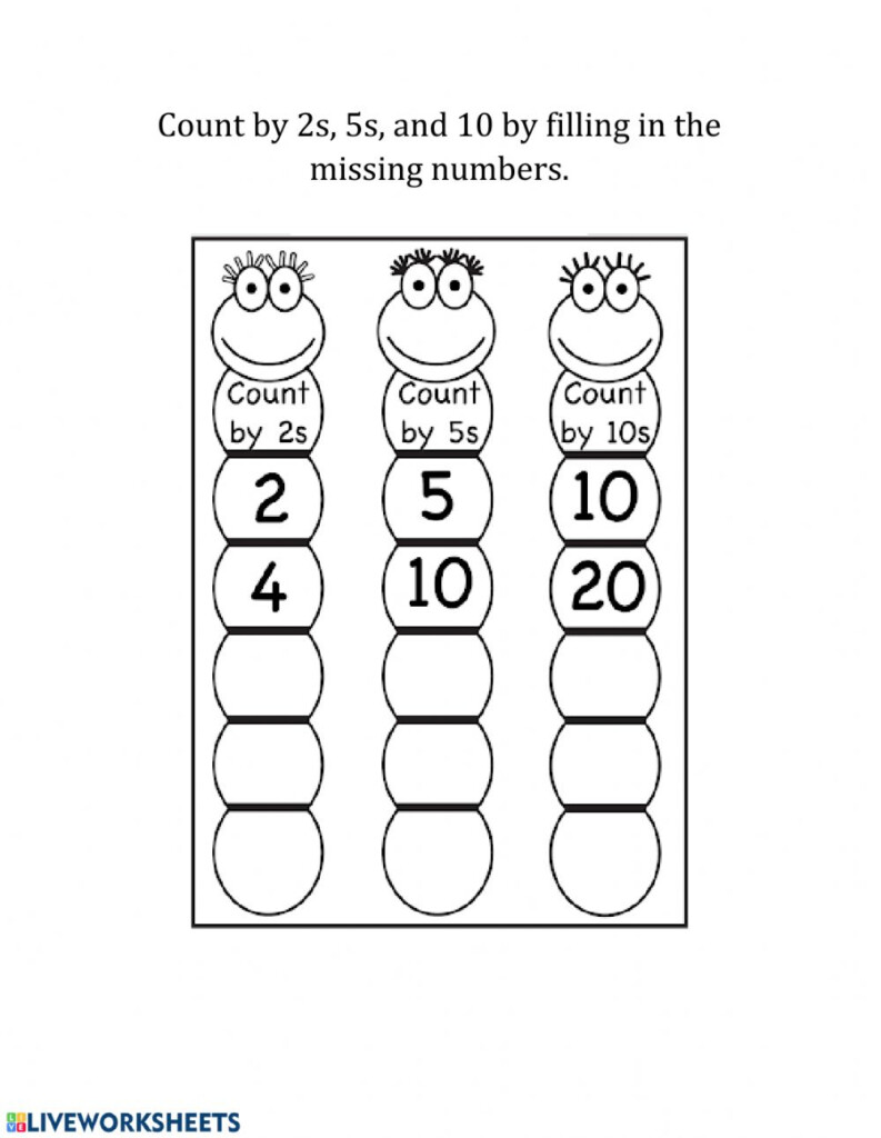Count By 2s 5s And 10s Worksheet CountingWorksheets