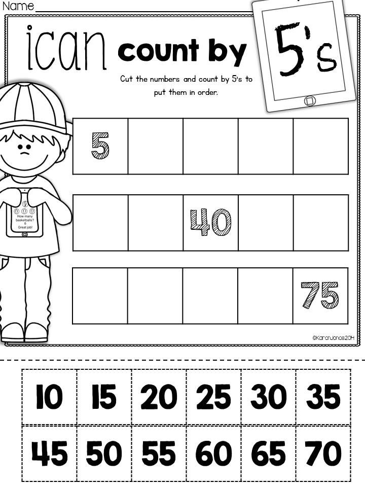 Counting By Fives Worksheets First Grade Chimp Wiring