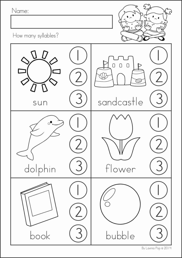 Counting Syllables Worksheets 1st Grade Teachcreativa