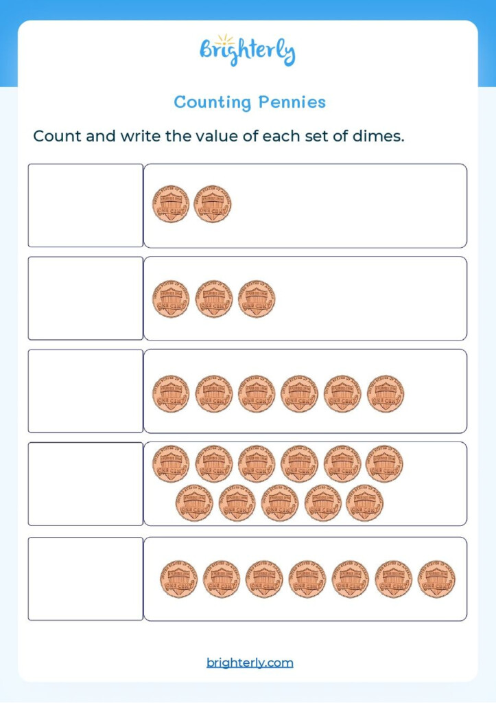 Free Counting Coins Worksheets For Kids PDFs Brighterly