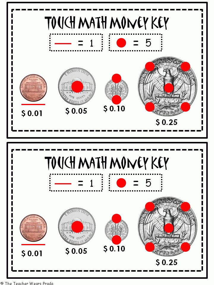 FREE Touch Money Chart You Can Use With Your Students Today Freebie