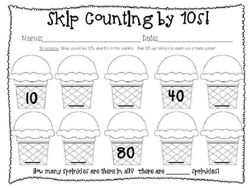 Printable Skip Count By 10 Worksheets 101 Activity