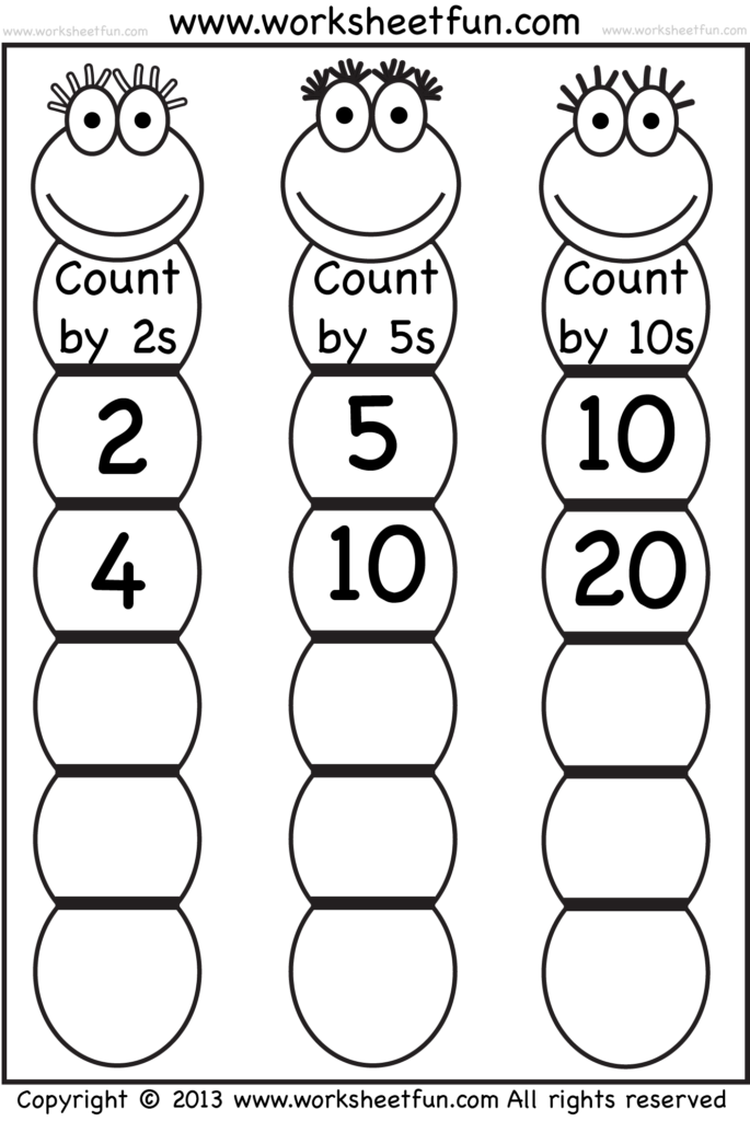 Skip Counting 10s Worksheets