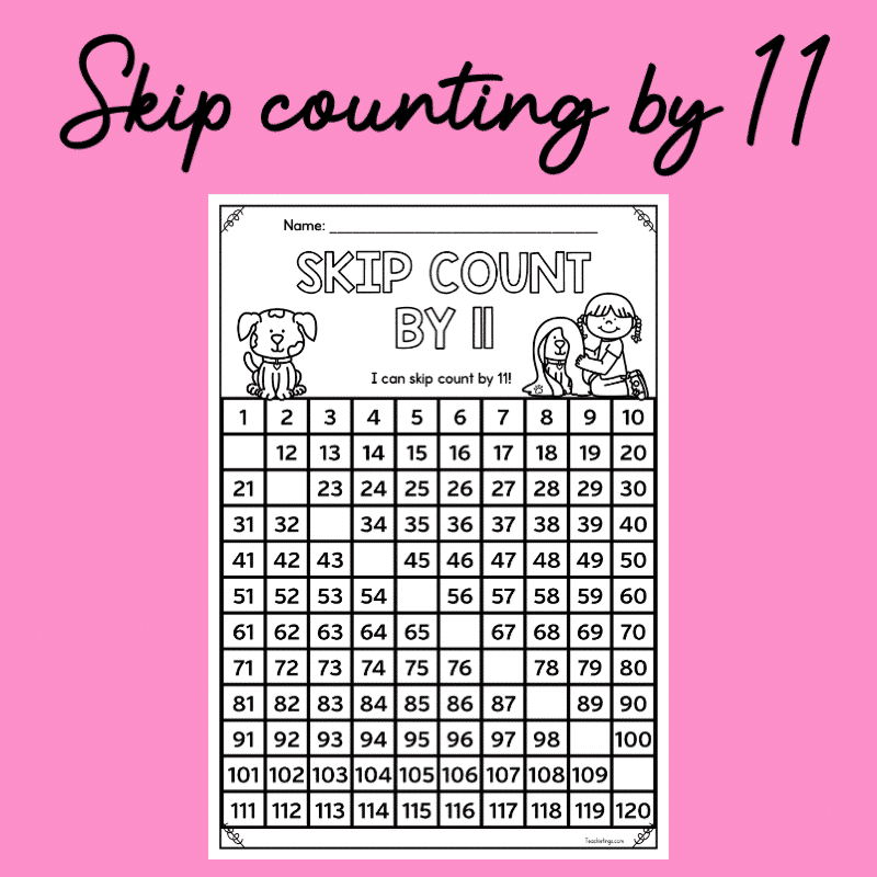 Skip Counting By 11 Worksheet Teachie Tings