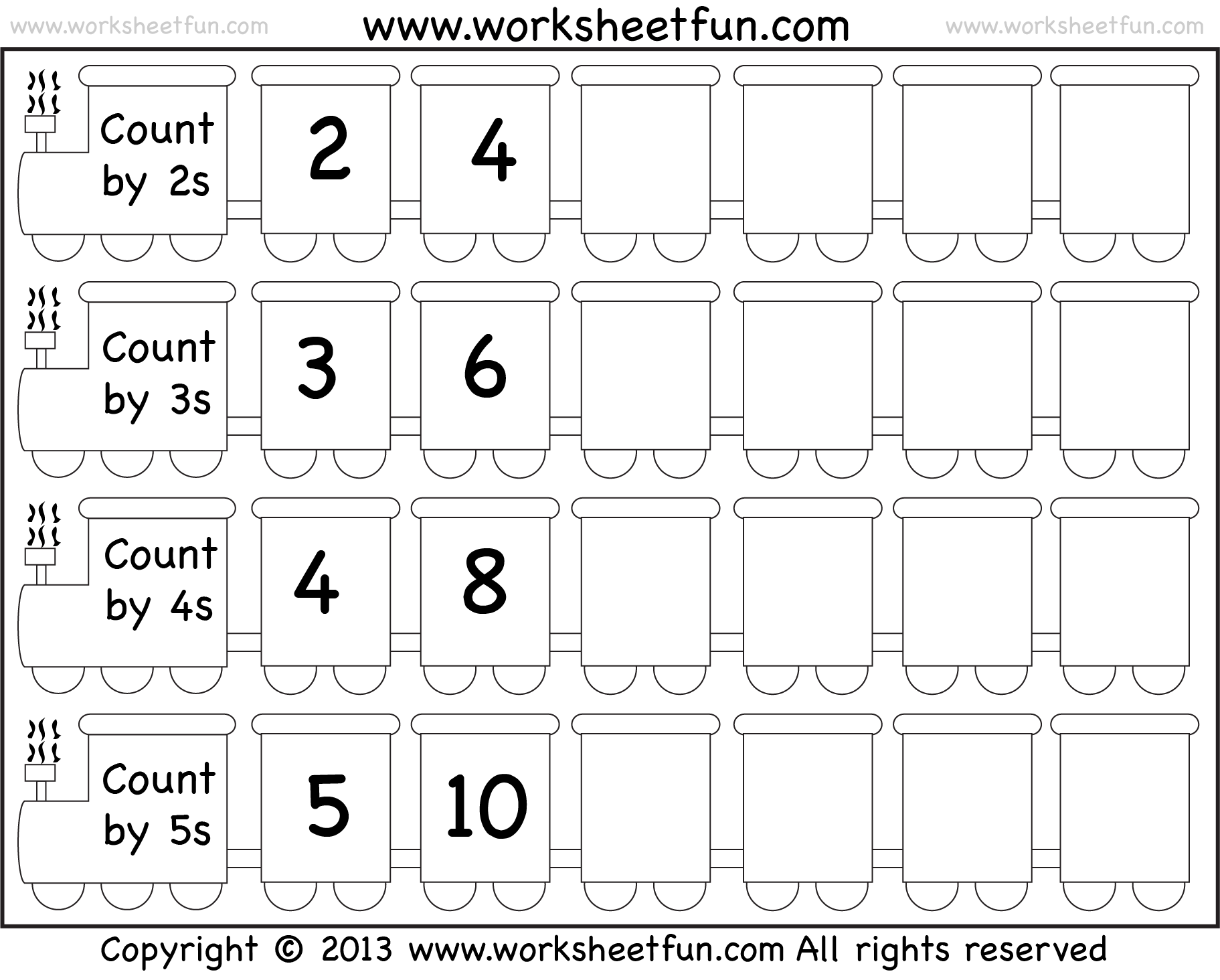 Skip Counting By 2 3 4 And 5 Worksheet FREE Printable Worksheets