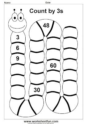 Skip Counting By 3 39 s Worksheets For Kindergarten