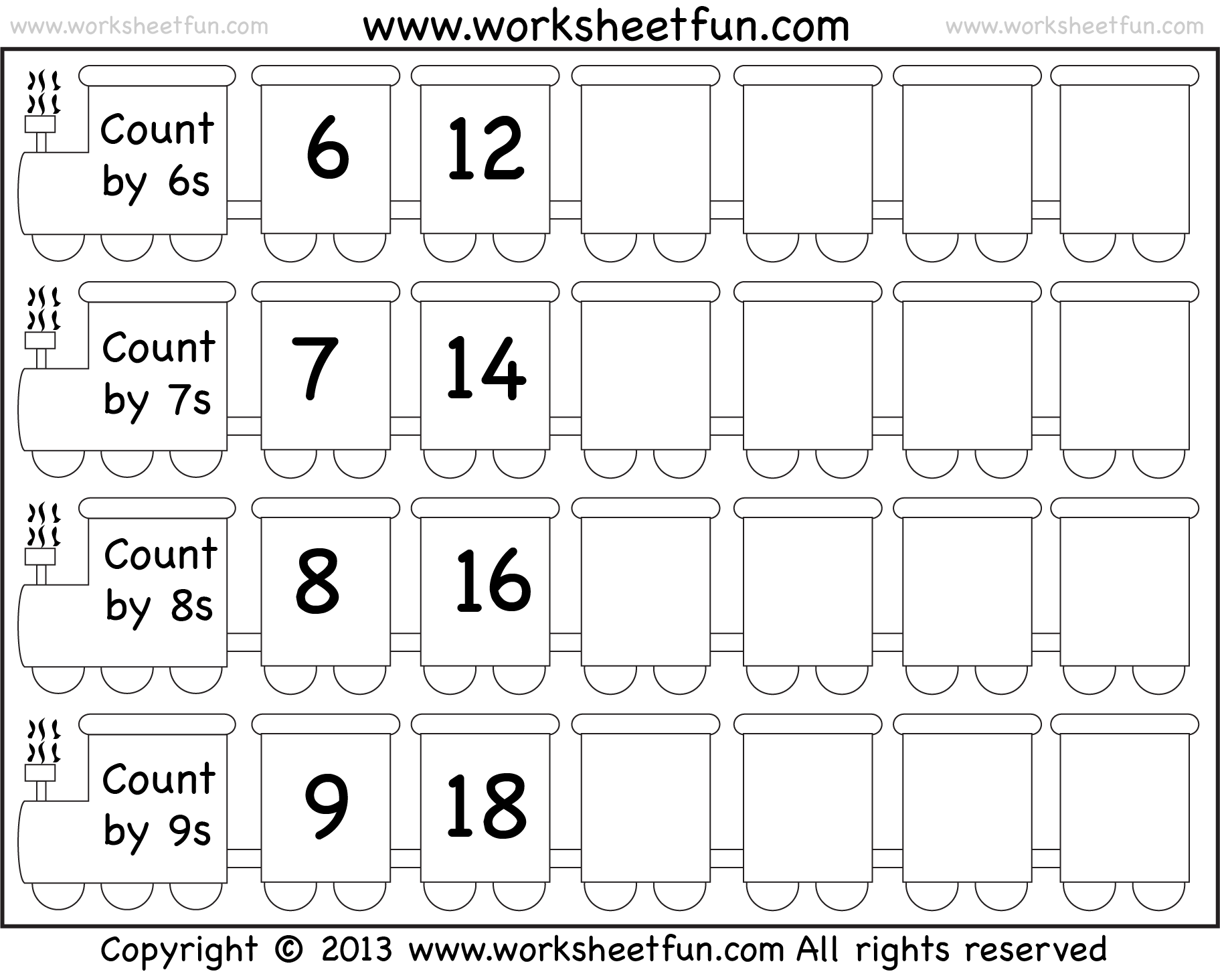 Skip Counting By 6 7 8 And 9 Worksheet FREE Printable Worksheets